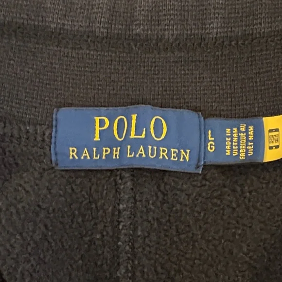 Polo by Ralph Lauren Black Sweatpants with Red Logo - Picture 3 of 4